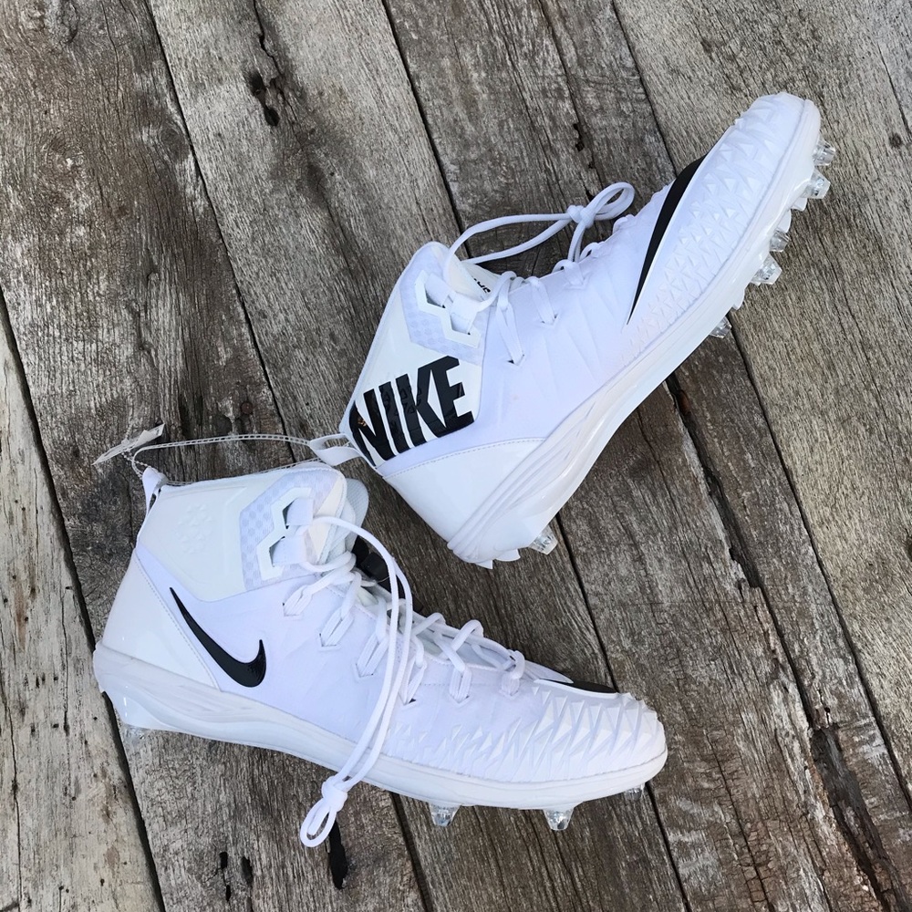 Nike Forced Savage Black on White Football Cleats
